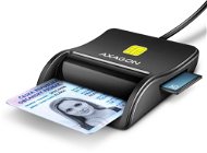 AXAGON CRE-SM3SD Smart card / ID card & SD/microSD/SIM card FlatReader, USB-A 1.3m cable - e-Ausweis-Lesegerät