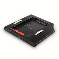 AXAGON RSS-CD09 - ALU Caddy für 2,5" SSD/HDD in 9,5 mm Laptop DVD Slot - schraubenlos - LED - HDD Rahmen