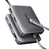 AXAGON HMC-5HL 5-in-1 Hub, USB-C 5Gbps, 2x USB-A, HDMI 4k/60Hz, RJ-45, PD 100W, USB-C cable, 20cm - Port replikátor