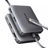 AXAGON HMC-5HL 5-in-1 Hub, USB-C 5Gbps, 2x USB-A, HDMI 4k/60Hz, RJ-45, PD 100W, USB-C Kabel 20 cm - Port-Replikator