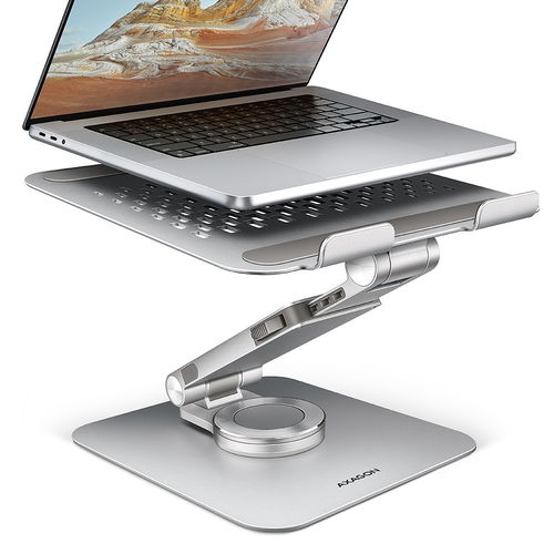AXAGON STND-LR ALUMINUM for 10" - 17" laptops & tablets, 360° rotation, adjustable height & angle - Stojan na notebook - Hlavní obrázek