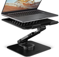 AXAGON STND-LRB aluminium laptop stand 10"-17.3" adjustable height and angle, swivel, black - Laptop Stand