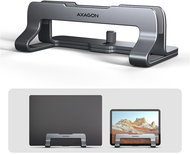 AXAGON STND-VG vertical aluminium laptop stand 10"-17.3" adjustable spacing, grey - Laptop Stand