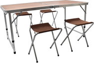 Aga Kempingový skládací set Hnědý - Zahradní nábytek