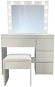 Aga Toaletní stolek s osvětlením + taburetem - Toaletní stolek