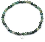 Agato Mineral bracelet with moss agate POL-B21/20G (Ag925/1000, 0,9 g) - Bracelet
