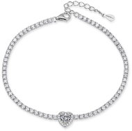 Agato Silver tennis bracelet with heart AGB773/21 (Ag925/1000, 4,3 g) - Bracelet