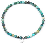 Agato Beaded bracelet with turquoise Hubei POL-B18/20G (Ag925/1000, 1,9 g) - Bracelet