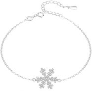 Agato Silver bracelet Snowflake AGT-B002W (Ag925/1000, 1,67 g) - Bracelet
