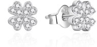 Agato Silver earrings with cubic zirconia Quatrefoil AGT-E098PW (Ag925/1000, 1,13 g) - Earrings