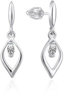 Agato Silver earrings with cubic zirconia AGT-E102PW (Ag925/1000, 3,4 g) - Earrings