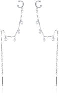 Agato Long pave earrings with cubic zirconia AGT-E024VW-EC (Ag925/1000, 2,13 g) - Earrings