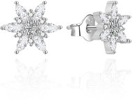 Agato Silver Earrings Snowflakes AGT-E003PW (Ag925/1000, 1,4 g) - Earrings