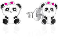 Agato Stříbrné náušnice se smaltem Panda AGT-ED015P (Ag925/1000, 1,23 g) - Náušnice