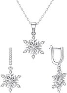 Agato Silver jewellery set Snowflakes AGT-SET03W (Ag925/1000, 6,7 g) - Jewellery Gift Set