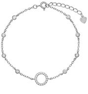 AGAIN Jewelry Stříbrný náramek se zirkony AJNR0010 (Ag925/1000, 2,08 g) - Náramek