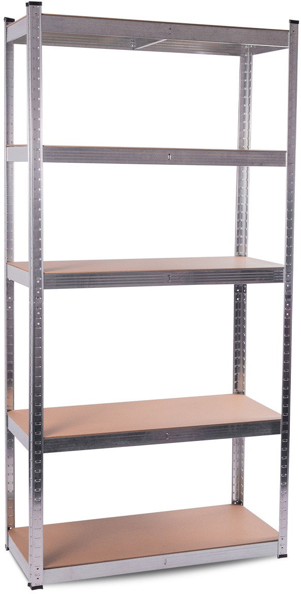 Aga fém polc 180 × 90 × 40 cm, 5 polc, ezüst