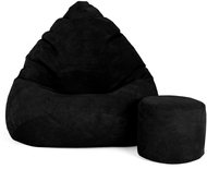 Aga Sedací vak Dot XXXL + podnožník černý - Bean Bag