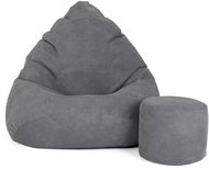 Aga Sedací vak Dot XXXL + podnožník tmavě šedý - Bean Bag