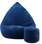 Aga Sedací vak Dot XXXL + podnožník modrý - Bean Bag