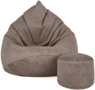 Aga Sedací vak Terra XXXL + podnožník hnědý - Bean Bag