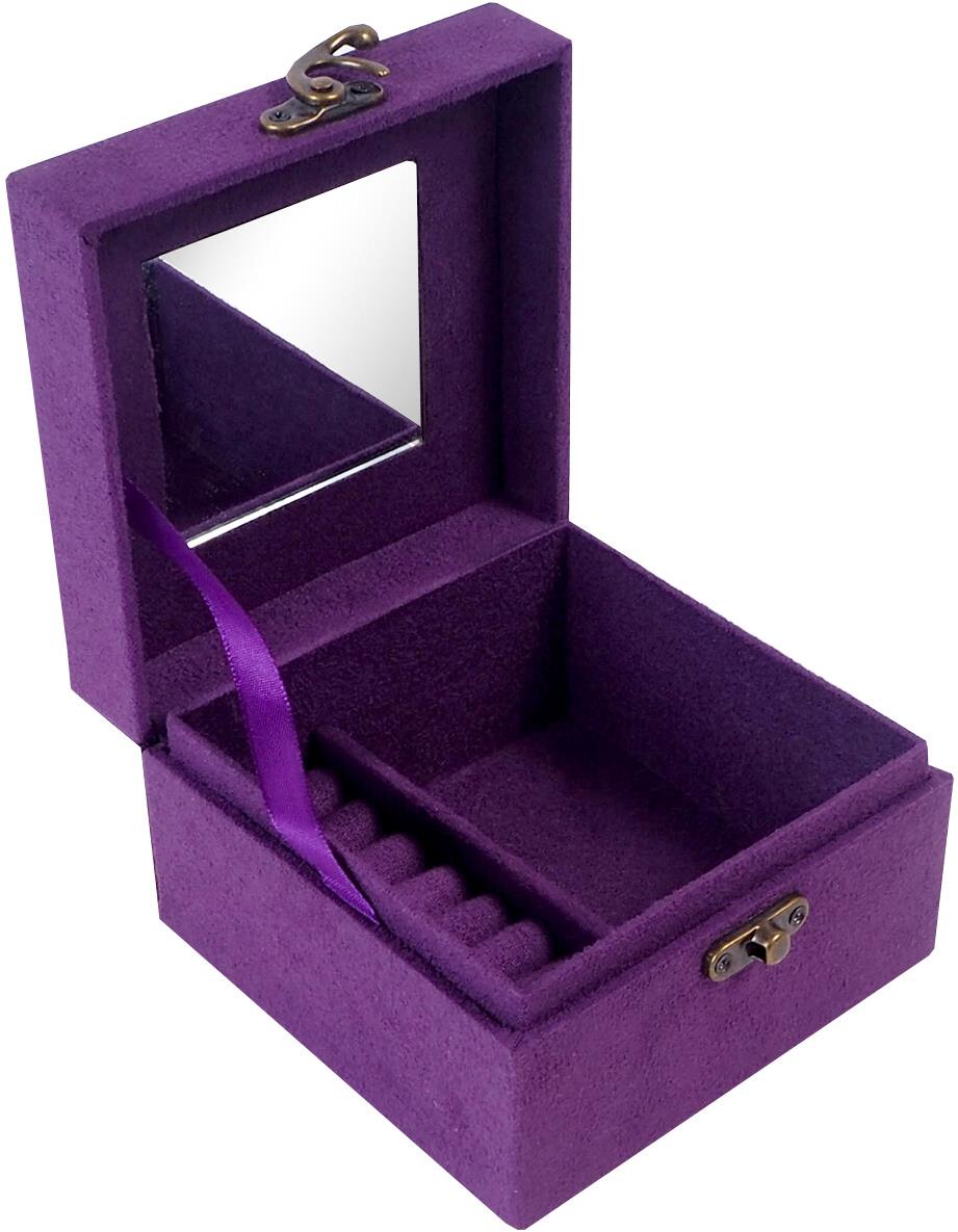 Aga ékszerdoboz 12,2×12,2×8,5 cm, lila