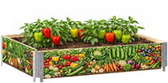 Aga Vyvýšený záhon 120 × 80 × 40 cm Zelenina - Raised Garden Bed