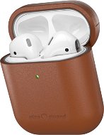 AlzaGuard Genuine Leather Case pro AirPods 1. a 2. generace sedlově hnědé - Headphone Case