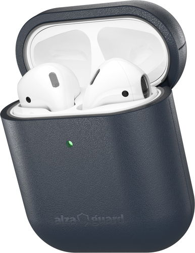 AlzaGuard Genuine Leather Case für AirPods 1. und 2. Generation - blau - Kopfhörer-Hülle - Hauptbild
