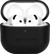 AlzaGuard Genuine Leather Case für AirPods 4 schwarz - Kopfhörer-Hülle