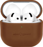 AlzaGuard Genuine Leather Case für AirPods 4 sattelbraun - Kopfhörer-Hülle