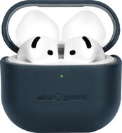 AlzaGuard Genuine Leather Case für AirPods 4 blau - Kopfhörer-Hülle