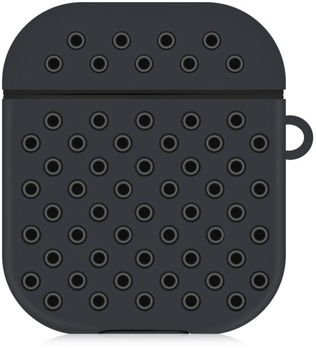 AlzaGuard Silicon Polkadot Case for Airpods 1st and 2nd Gen Grey & Black - Headphone Case - Main image