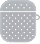 AlzaGuard Silicon Polkadot Case for Airpods 1st and 2nd Gen Grey & White - Headphone Case