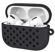 AlzaGuard Silicon Polkadot Case for Airpods Pro, Grey and Black - Headphone Case