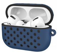 AlzaGuard Silicon Polkadot Case for Airpods Pro, Blue and Black - Headphone Case