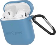 AlzaGuard Premium Silicon Case for AirPods 1st and 2nd Generation, Blue - Headphone Case
