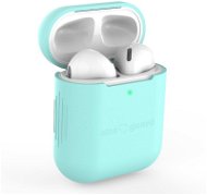 Fülhallgató tok AlzaGuard Skinny Silicone Case Airpods 1. és 2. generáció, zöld - Pouzdro na sluchátka