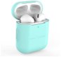 Fülhallgató tok AlzaGuard Skinny Silicone Case Airpods 1. és 2. generáció, zöld - Pouzdro na sluchátka