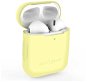 Fülhallgató tok AlzaGuard Skinny Silicone Case Airpods 1. és 2. generáció, sárga - Pouzdro na sluchátka