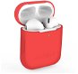 Pouzdro na sluchátka AlzaGuard Skinny Silicone Case pro AirPods 1. a 2. generace červené - Pouzdro na sluchátka