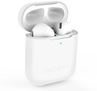 AlzaGuard Skinny Silicone Case na Airpods 1. a 2. generácie, biele - Puzdro na slúchadlá