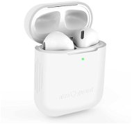 Fülhallgató tok AlzaGuard Skinny Silicone Case Airpods 1. és 2. generáció fehér - Pouzdro na sluchátka