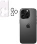 Ochranné sklo na objektiv AlzaGuard Elite Lens Protector pro iPhone 16 Pro / 16 Pro Max čiré s instalačním rámečkem - Ochranné sklo na objektiv