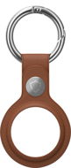 AirTag kulcstartó AlzaGuard Genuine Leather Airtag Keychain, nyeregbarna - AirTag klíčenka