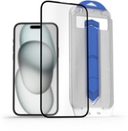 AlzaGuard 2.5D FullCover Glass EasyFit DustFree 2 Pack na iPhone 15 - Ochranné sklo