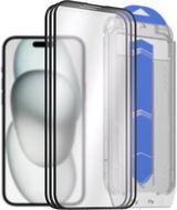 AlzaGuard Glass EasyFit DustFree iPhone 15 2.5D üvegfólia - 3db + applikátor - Üvegfólia