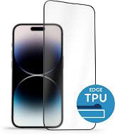 Glass Screen Protector AlzaGuard 2.5D Glass with TPU Frame for iPhone 14 Pro Max black - Ochranné sklo