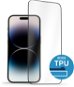 Üvegfólia AlzaGuard Glass with TPU Frame iPhone 14 Pro Max 2.5D üvegfólia - fekete - Ochranné sklo