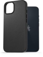 AlzaGuard Echtes Leder Etui für iPhone 14 schwarz - Handyhülle